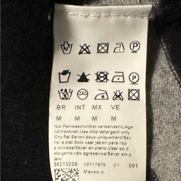 Boss Hugo Regular Fit V-Neck Black & Gray Striped Sweater in 100% Virgin Wool - Picture 5 of 6